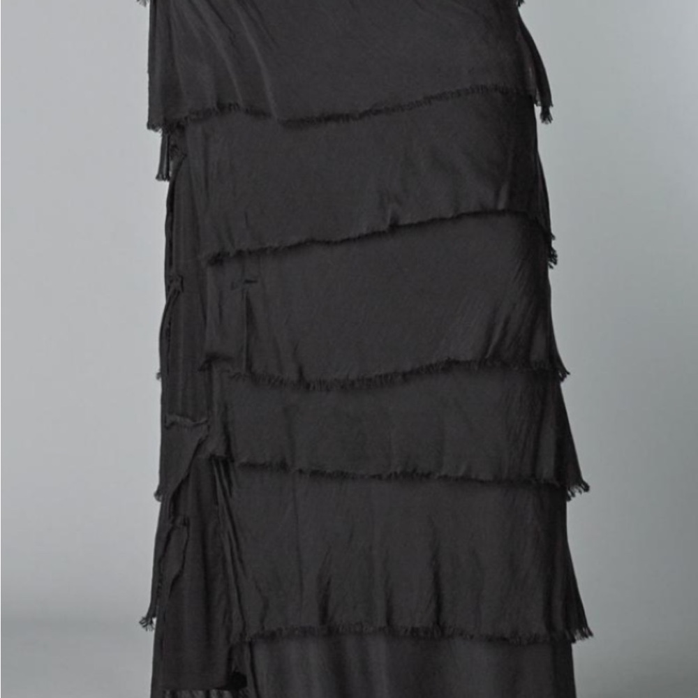 Tempo Paris Black Layered Ruffle Maxi Skirt - Picture 2 of 6